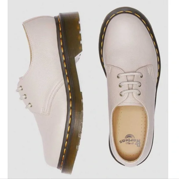 Dr. Martens Cream Leather Flats - Picture 1 of 6